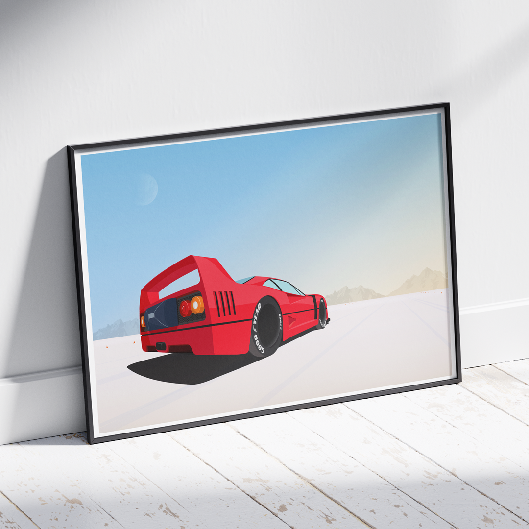 Ferrari F40 - Bonneville Salt Flats