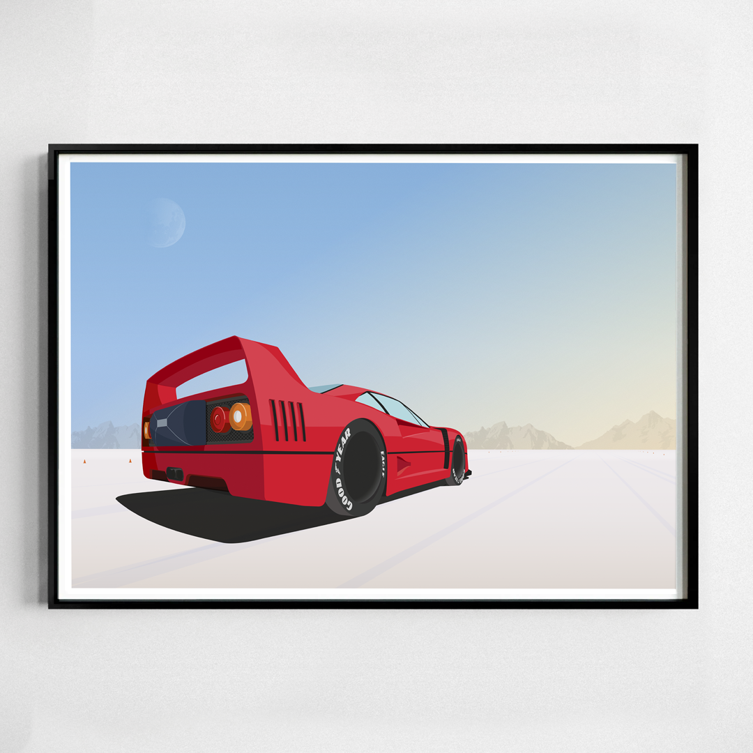 Ferrari F40 - Bonneville Salt Flats